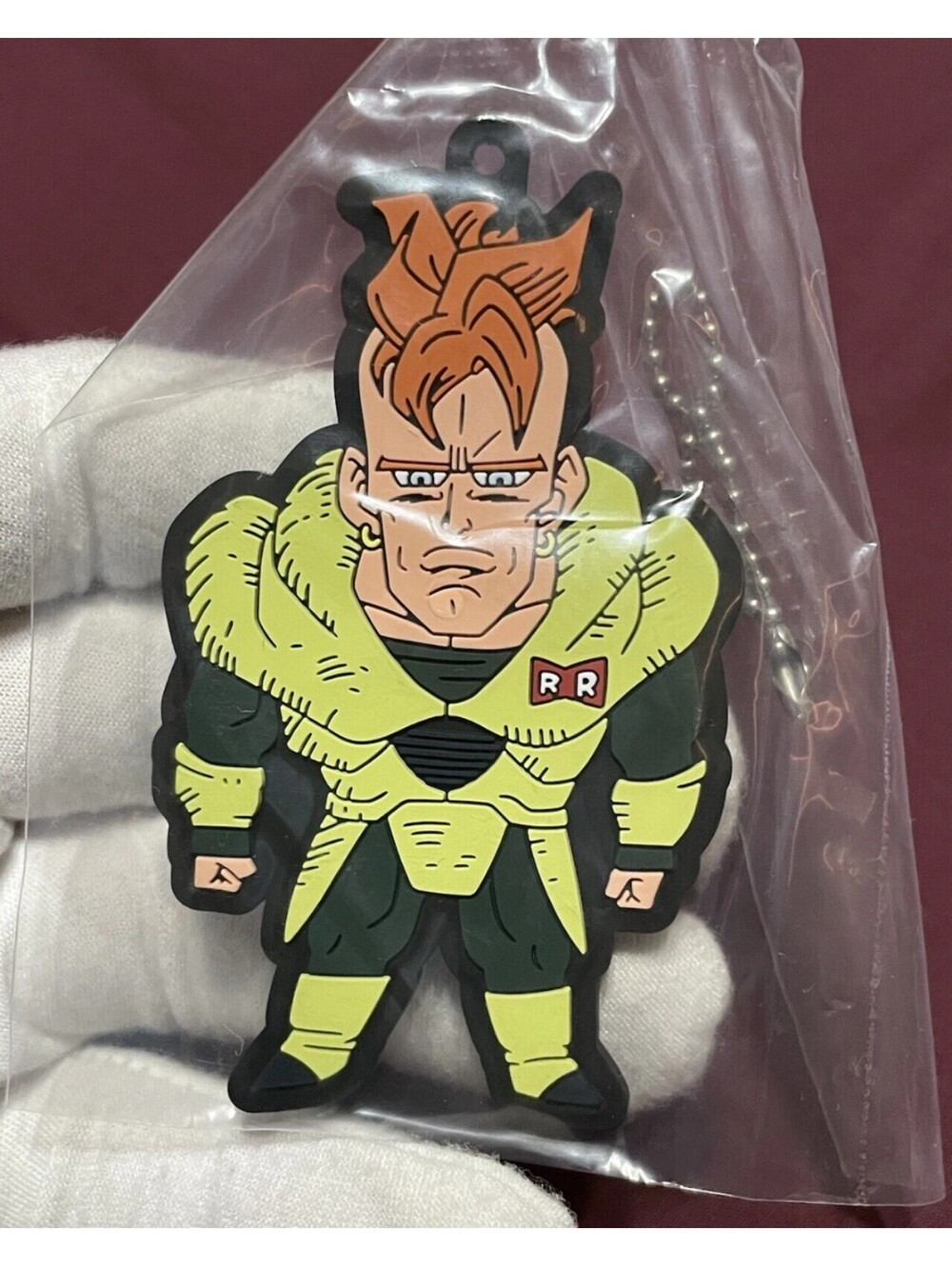 Ichiban Kuji Dragon Ball Keychain Strap  II F Prize Rubber Android No.16